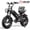 M6-Black, variant on Spacewalk M6 16" Fat Tire Electric Bike–750W Motor,21.7MPH,48V 15Ah Removable Battery,Compact Ebike for Riders 4'10" to 5'5",Teens,4 Shock Absorbers–Orange