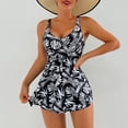 thumbnail image 5 of Youyipin Womens Swimsuits One Piece Slimming Skirt Tummy Control Swimdress Bathing Suit For Women Multi-Color Printed Bikini, 5 of 9