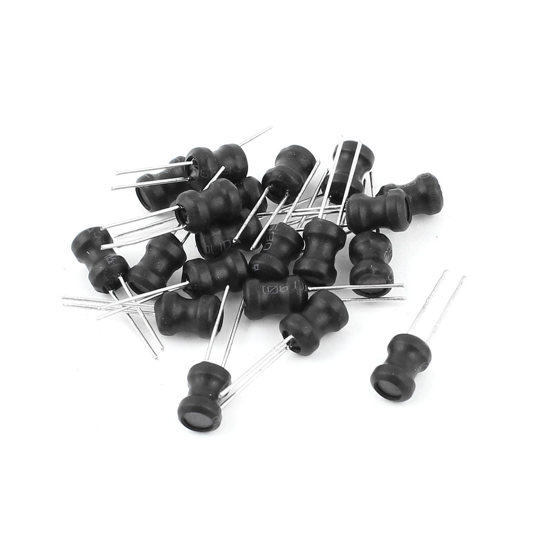 20Pcs 100mH 6x8mm 10% Tolerance Shielded Radial Lead Inductor Black 