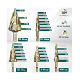 thumbnail image 4 of Juego De 5 Brocas Escalonada De Acero Hss Para Madera Metal Belug Dorado, 4 of 5