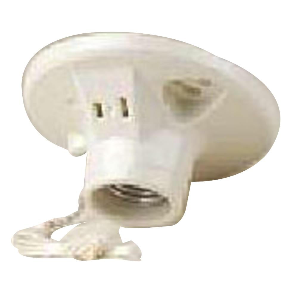 Leviton B010971600C 1Piece Side Wired Lamp Holder With Receptacle