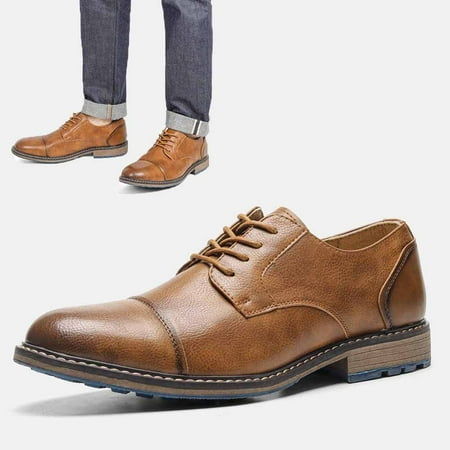 

Men‘s Classic Cap-toe Lace Up Derby Dress Shoes