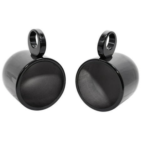 Watertight Aluminum Enclosure - Pair Rockville MAC90B 8” Black Aluminum Wakeboard Tower Speaker Pod Enclosures