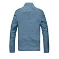 thumbnail image 4 of Qiopertar Clearance under $5 Men's Spring And Solid Color Pocket Zipper Jacket Coat On Clearance Early Access Deals, 4 of 4