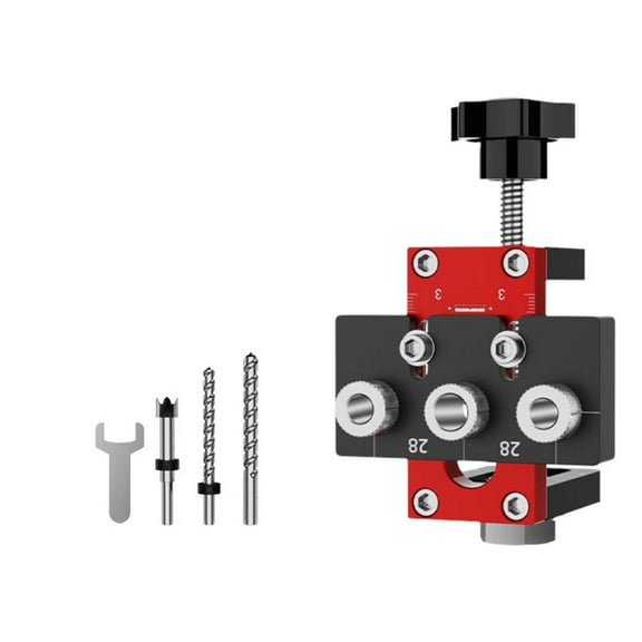 SSKFHGI 3 in 1 Dowelling Jig Aluminum Alloy Highprecision Adjustable Removable