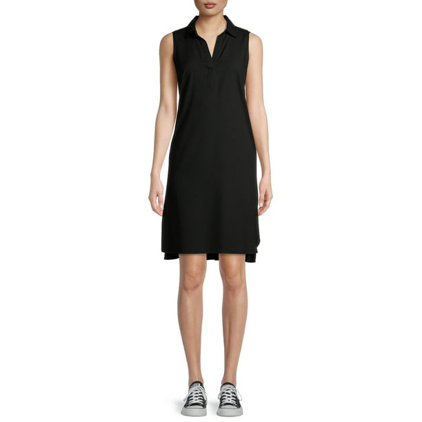 Time and Tru Women's Sleeveless Collar Dress - Walmart.com