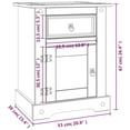 thumbnail image 2 of vidaXL Bedside Cabinet White body and brown top Solid pine wood, 2 of 10