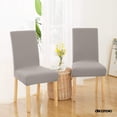 thumbnail image 2 of Deconovo Decorativo Sólido Fundas de silla, Extraíble White Chair Slipcover Jacquard Dots Comedor Fundas de silla, Juego of 2, Khaki, 2 of 7