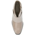 thumbnail image 5 of Journee Womens Kyler Two Tone Square Toe Booties, 5 of 9