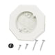 thumbnail image 2 of Bloque de montaje de revestimiento Bloque de revestimiento de vinilo octogonal Bloque de montaje de luz de revestimiento Blanco, 2 of 9