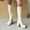 White, variant on AnuYalue 2025 Knee High Boots for Women Boots 70s Boots,Leather Square Toe Chunky Knee High Flatform Dress Boots, Fashion Long Chunky Tall Boots for Fall