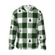 thumbnail image 1 of Fotbe Green White Lumberjack Plaid Chaqueta con Protección Solar UPF 50+ para Hombre y Mujer, Camisa con Capucha y Bolsillos-3X-Large, 1 of 7