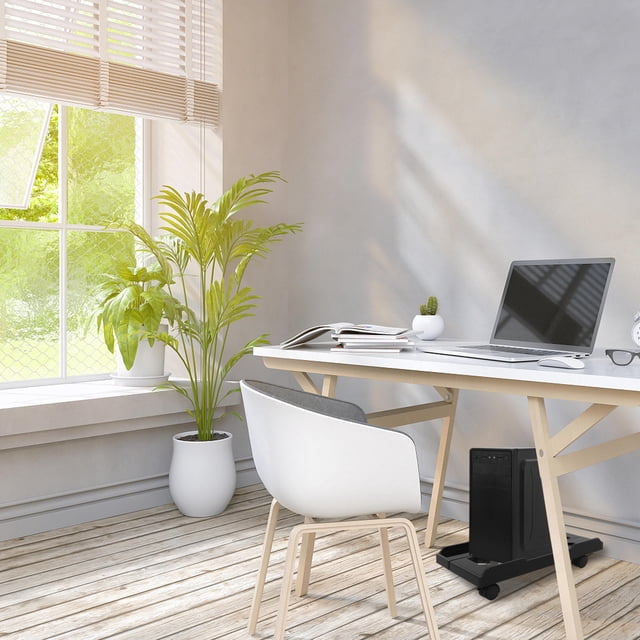 Raindrops Computer Tower Stand Mobile CPU Stand Black 1Pcs for Home Use Back to School