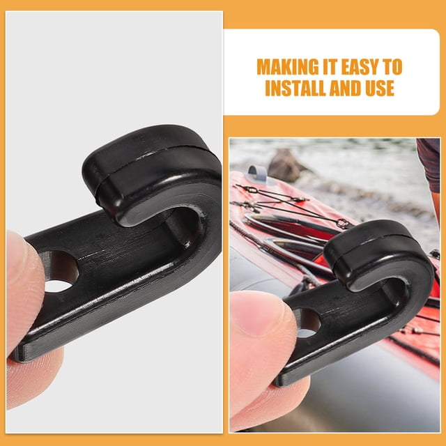 LOLIPPYY 8Ud Gancho Multi Función Para Kayak Color Negro Material ABS Uso Diario Exterior