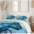 thumbnail image 6 of Ambesonne Sports Duvet Cover Set, Bicyclist Color Splashes, 2-Calking, Blue Aqua Pale Green, 6 of 6