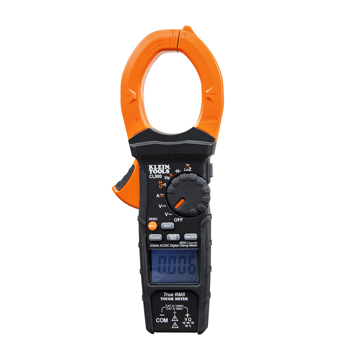 Klein Tools Digital Clamp Meter, AC Auto-Range TRMS, Low Impedance (LoZ), 2000 Amp