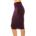 thumbnail image 5 of Women's High Waist Knee Length Pencil Skirt Techno Crepe Fabric Classic Office Style, 5 of 6