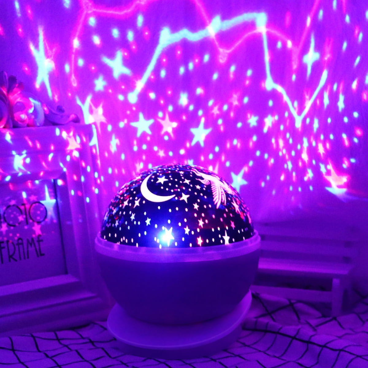 Star Projector Lamp Night Light 360 Degree Romantic Room Rotating
