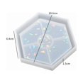 thumbnail image 1 of Molde de silicona hexagonal for posavasos láser con pegamento - Herramienta de elaboración de tamaño regular, 1 of 2