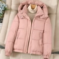thumbnail image 2 of Stichou Puffer Jacket for Women Casual Zipper Padded Keep Warm Cold Protection Long Sleeve Parkas Winter Clothing Pink 2XL, 2 of 4