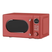 Magic Chef 0.7-cu. ft. 700-Watt Retro Countertop Microwave and 3.4-cu. ft. Retro Beverage Cooler Kit, Red
