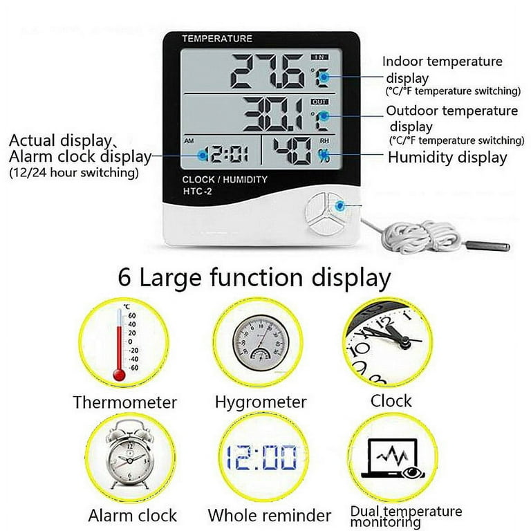 Hydro Crunch™ Digital Thermometer And Hygrometer With Probe – The Growers  Depot
