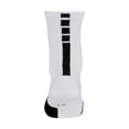 thumbnail image 3 of Nike Men's Elite Basketball Crew Socks, White and Black, 3 of 4