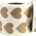thumbnail image 2 of OULII Heart Shape Sticker Valentine's Day Self Adhesive Pink Kraft Paper 1 Roll 2.5x2.5x0.1in, 2 of 8