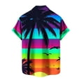 thumbnail image 3 of IROINNID T-Shirts for Big and Tall Men, Summer Essentials Lightweight Thin Basic V-Neck Lapel Botton Beach Loose Tops for Men, 3 of 4
