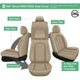 thumbnail image 5 of DIKSOAKR Car Seat Covers Fit for Chevy/Chevrolet Cobalt 2005-2010: First Row 2PCS Faux Leather Seat Covers Waterproof Automotive Seat Cushion Protector(2 Seats,Beige), 5 of 7