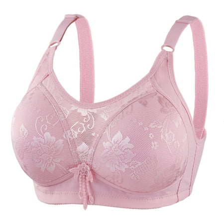 

AIYUQ.U Plus Size No Steel Ring Bra Thin Cotton Jacquard Push Up Underwear For Womens
