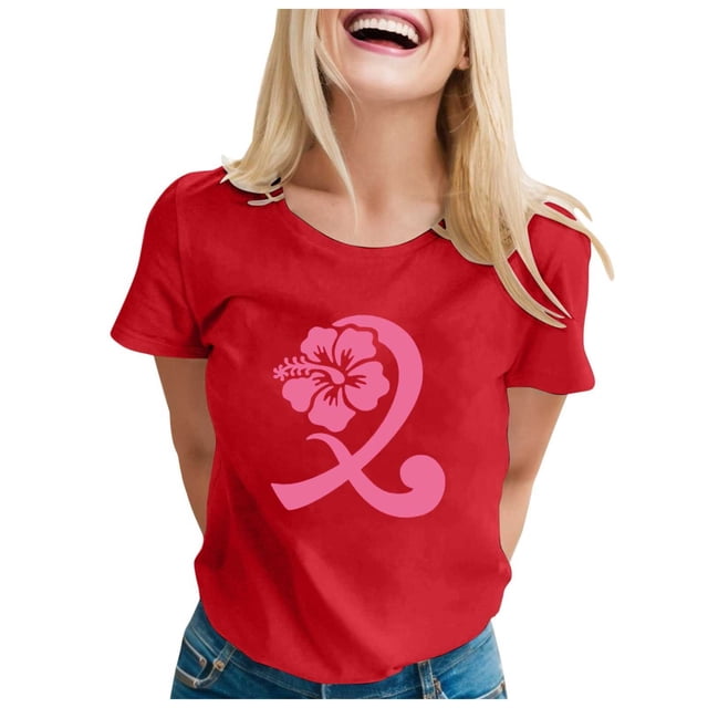 T-shirt à Manches Courtes Imprimé Graphique pour Femmes Col Rond Décontracté Confortable Haut d'Été pour les Vacances Usage Quotidien