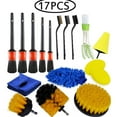 thumbnail image 1 of 17 PCS Car Detailing Brush Details Automotive Car Cleaning Kit Complete Set Cleaning Brush Combination Combination Kit, 1 of 5