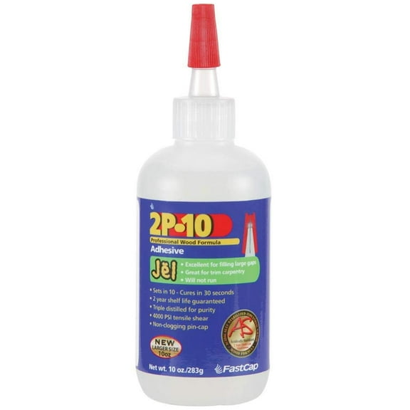 FastCap 2P-10 Jel Woodworking 10 Second Fast Acting Adhesive 10 Ounce Bottle