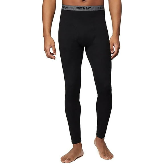 32 Degrees Men's Midweight Baselayer Leggings - Black - Large
