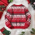 thumbnail image 5 of WQNVRNR Girls Christmas Knit Sweater Casual Comfortable Holiday Crewneck Long Sleeve Cute Pullover Tops Multicolor 8, 5 of 9