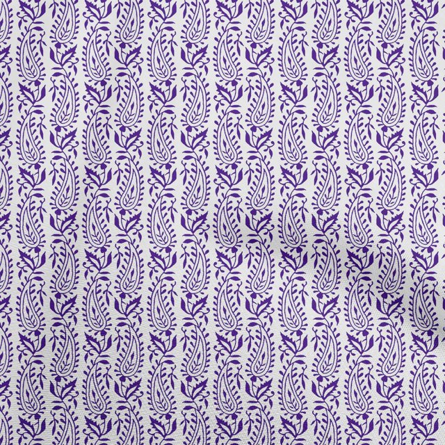 oneOone Cotton Flex Purplish Blue Fabric Block Sewing Material Print Fabric By The Yard 40 Inch Wide-AW