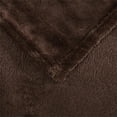 thumbnail image 4 of Bigersell Fleece Blanket Throw 59" x 51" Blankets for Couch, Sofa, Bed, Soft Lightweight Plush Cozy Blankets and Throws Microfiber Bedding Blanket Fall Winter Warm Flannel Blankets Brown, 4 of 6