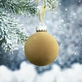 thumbnail image 6 of 16 pc Christmas Ball Bauble Ornament Velvet Christmas Indoor Outdoor Hanging Decoration Holiday Party Wedding Halloween Thanksgiving Valentine's Day Decor, 6 of 6