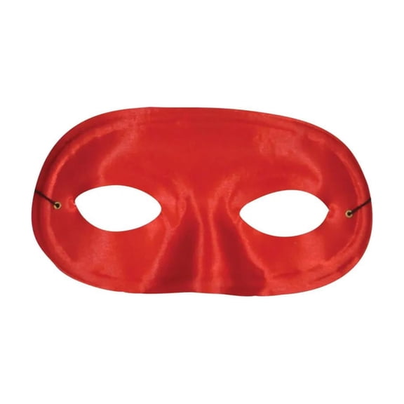 Red Half Domino Mask Adult Halloween Accessory