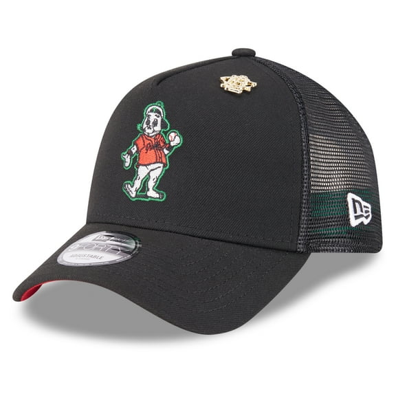 Men's New Era  Black San Francisco Giants 2025 Big League Chew A-Frame 9FORTY Adjustable Trucker Hat