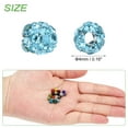 thumbnail image 2 of 100 Pcs 4mm Rhinestone Beads for Jewelry Making, Bling Disco Bead Sparkle Diamond Clay Bead for Necklace Bracelet Christmas, Lake Blue, 2 of 7