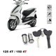 thumbnail image 4 of Juego de cilindro de cerradura de encendido para motocicleta con 2 llaves 573512 para accesorios de motocicleta Fly 125 150 4T, 4 of 5