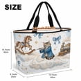 thumbnail image 6 of Funny Cartoon Beach Bag for Women, Large Breathable Mesh Beach Tote Bag, Blue Cute Cat Train Cloud Star Bow Knot Sandproof Lightweight Travel Bags for Vacation Picnic Swimming Pool 15.7"x15.7"x9.1", 6 of 9