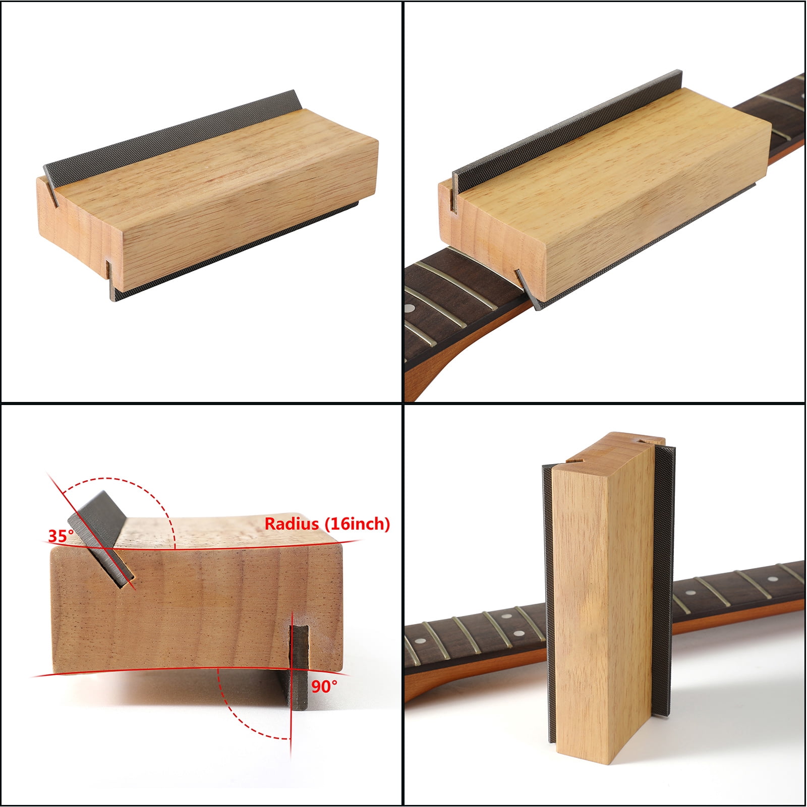 Guitar Fret Beveling File Bevel File Fretboard Sanding Luthier Tool 35/90 Degree Guitar Fret Leveler Fret Leveling File