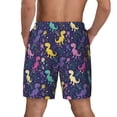 thumbnail image 4 of Uemuo Colorful Dinosaur Pattern Mens Swim Trunks Quick Dry Board Shorts with Mesh Lining, Stretch Beach Shorts Quick Dry No-Chafing Board Shorts-X-Large, 4 of 9
