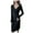 Black, variant on LLYwey s Evening Dresses for Women 2024 Long Sleeve V-Neck Irregular Lace up Knitted Bottom Wrapped Dress New Cocktail Dresses Black M