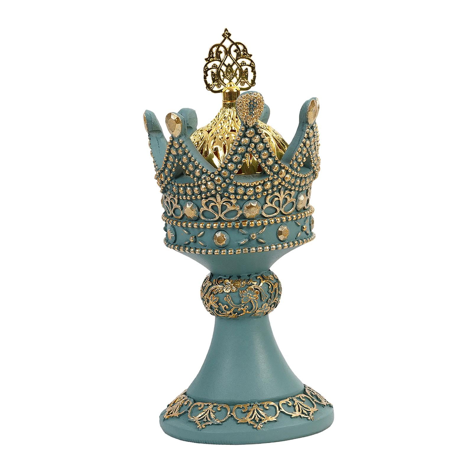 WLPZXP Incense Holder for Cones with Cover Antique Gift Fashion Tabletop Decoration for blue