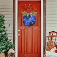 thumbnail image 7 of Welcome Sign with Wreath for Front Door, Rustic Round Hanging Welcome Sign, Wall Housewarming Gift for Home 11.8in, Starry Night Sky Home Decor, 7 of 7