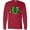 Red, variant on Inktastic Tiny Dinosaur Destroying Christmas Tree Long Sleeve T-Shirt
